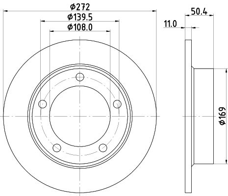 HELLA PAGID Тормозной диск 8DD 355 100-381